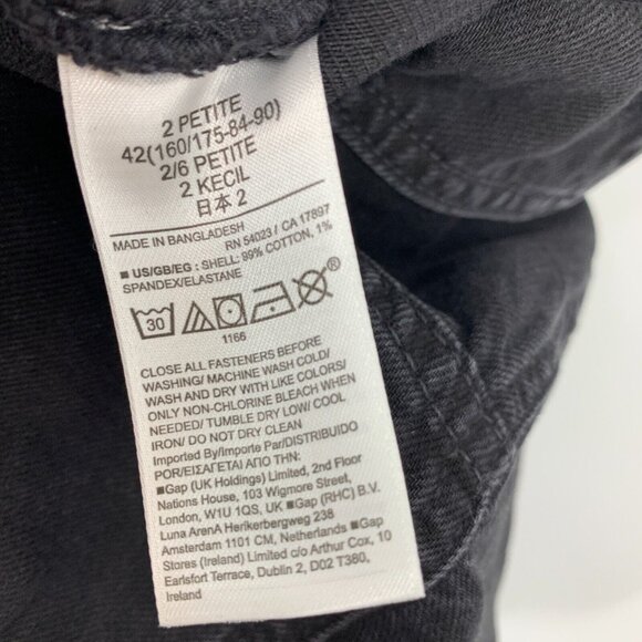 Gap Denim Dress Black Long Sleeve Button Down Pocket Mini - Picture 11 of 11